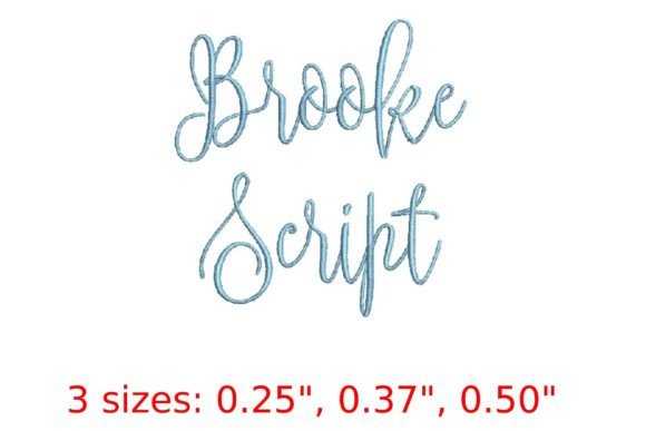 Brooke Script Embroidery Font: Elevate Your Stitching