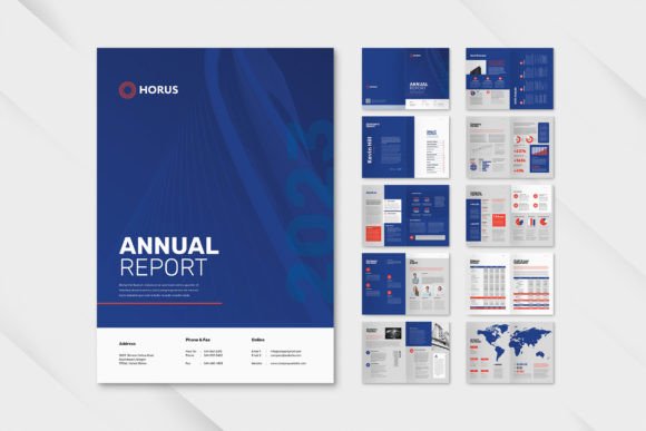 Elevate Your Brand Narrative with the Annual Report Creative Elegant Blue