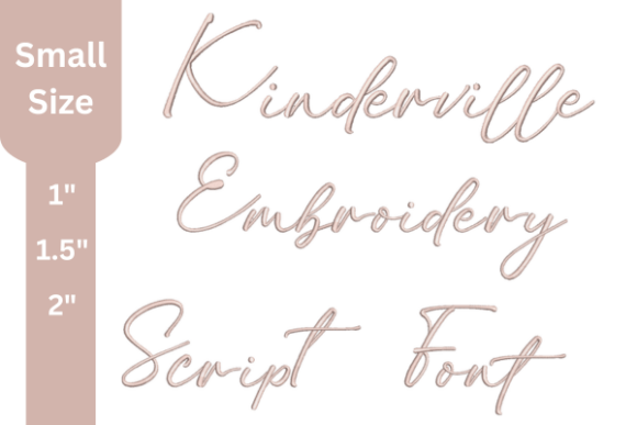 Kinderville Script Embroidery Font: Professional Stitch Quality