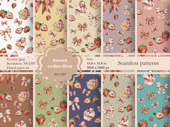 Sweeten Your Designs with the Strawberry Seamless Pattern Set